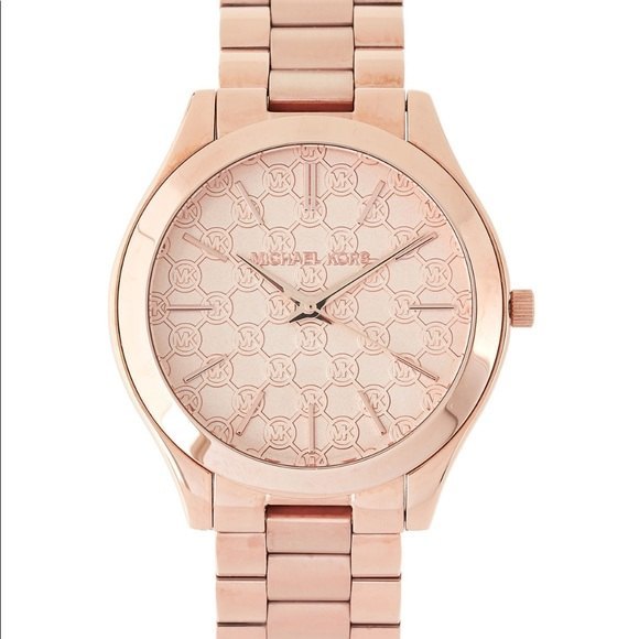 Michael Kors Women's Quartz Stainless Steel Bracelet Watch Rose Gold - Picture 1 of 5